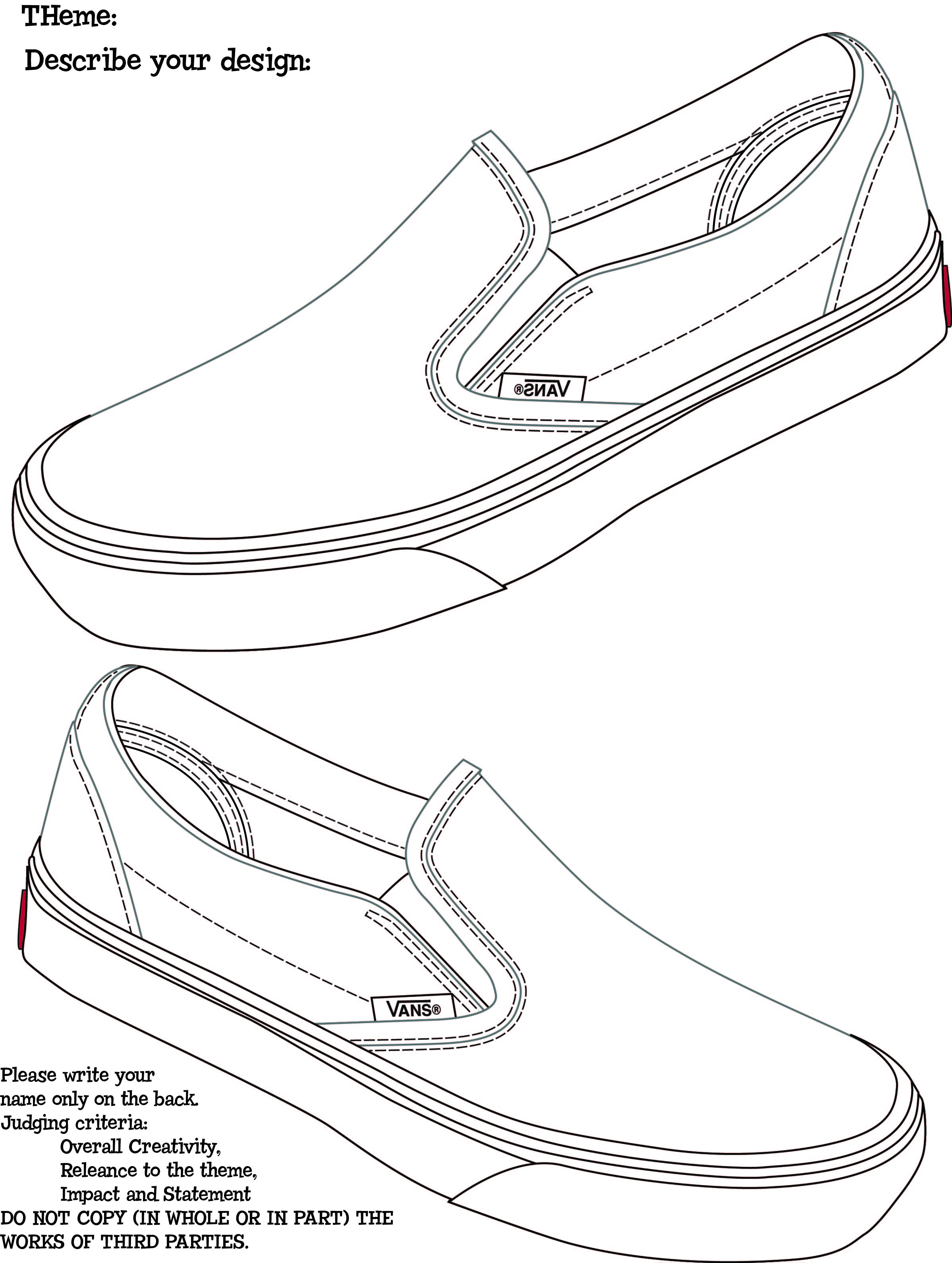 vans shoe outline